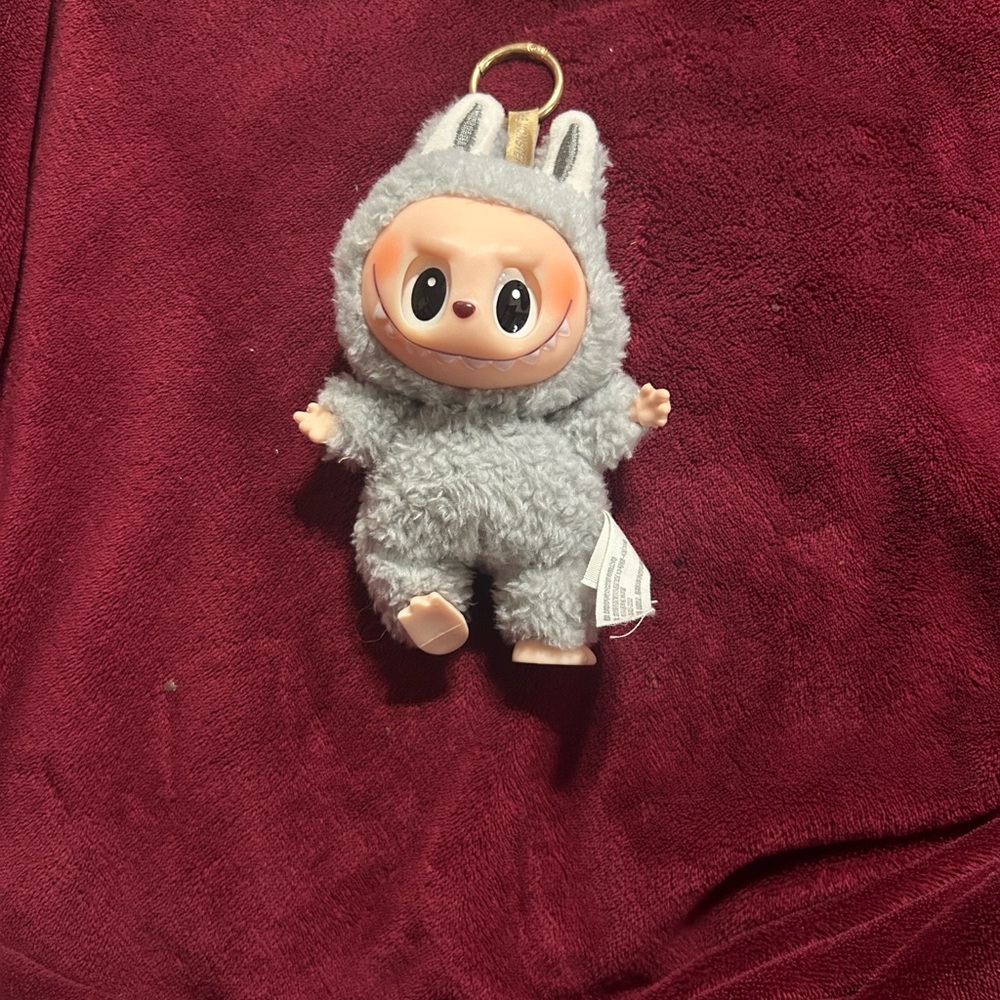 Adorable Gray Plush Bunny Costume for Small Pets